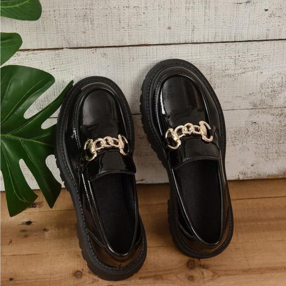 Women's Black Plus Size French Thick-soled Loafers New Summer - Picture 2 of 4